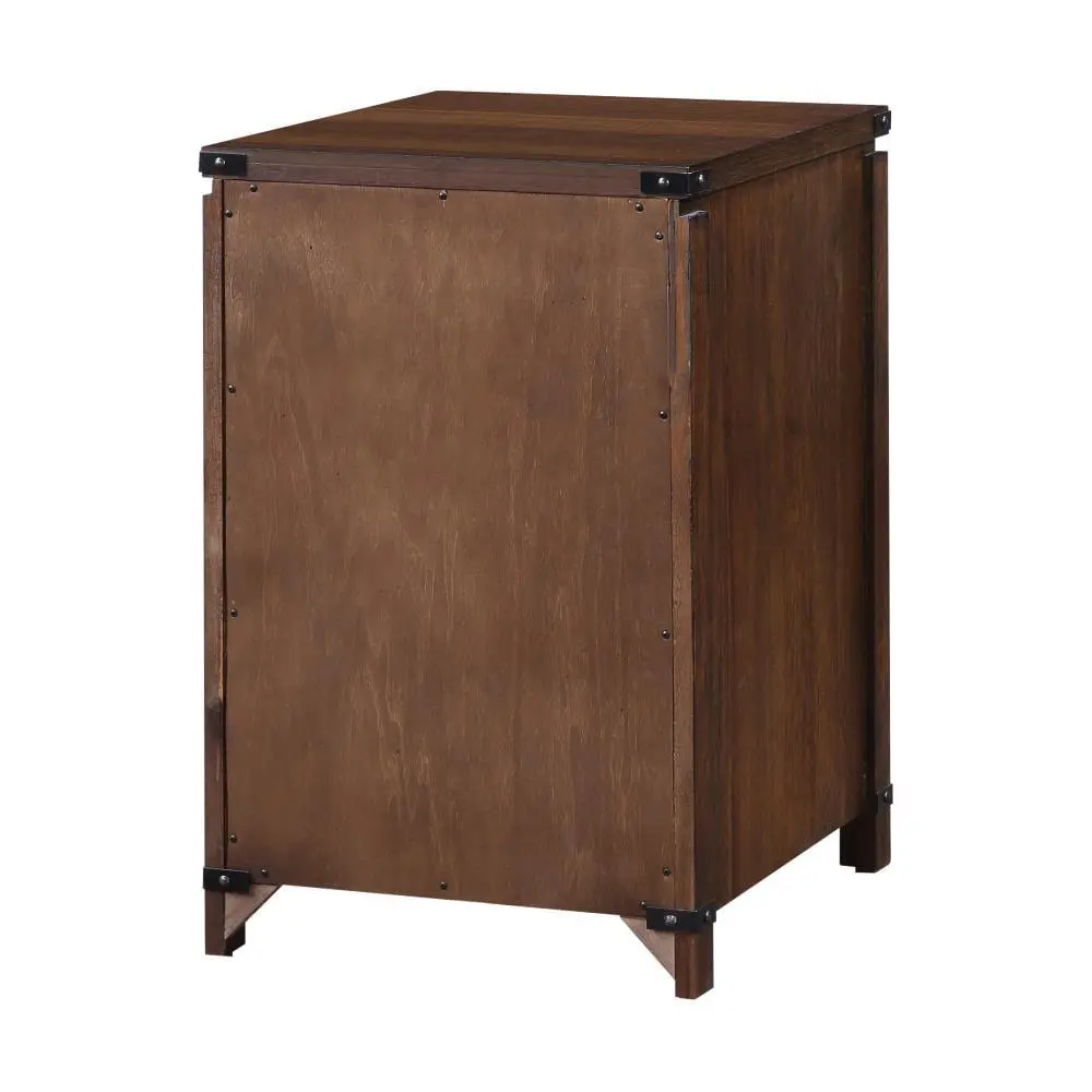 OSP Home Furnishings Baton rouge Brushed walnut 2 -Drawer 19-Inches File Cabinet 5 OSP Home Furnishings Baton rouge Brushed walnut 2 -Drawer 19-Inches File Cabinet - Image 5