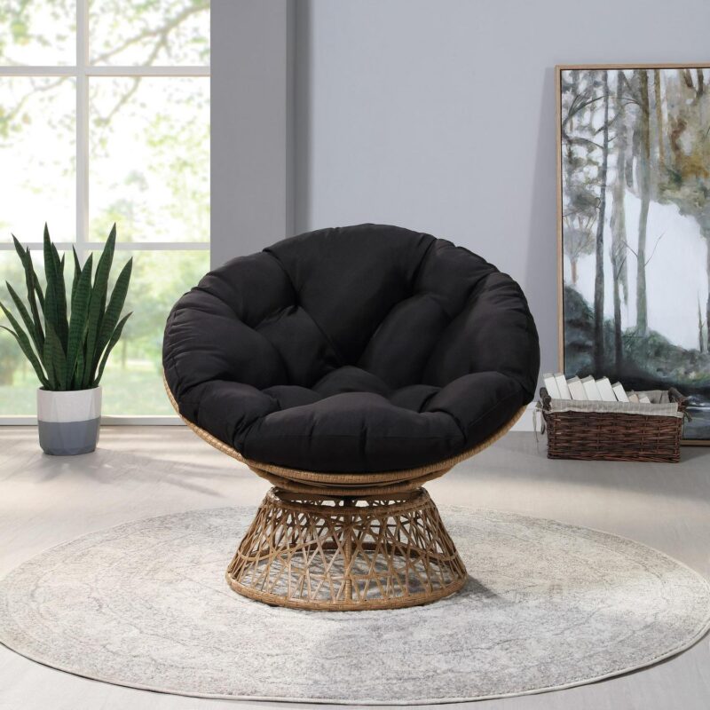 Office Star Products Specialty Seating Casual Black Papasan Chair