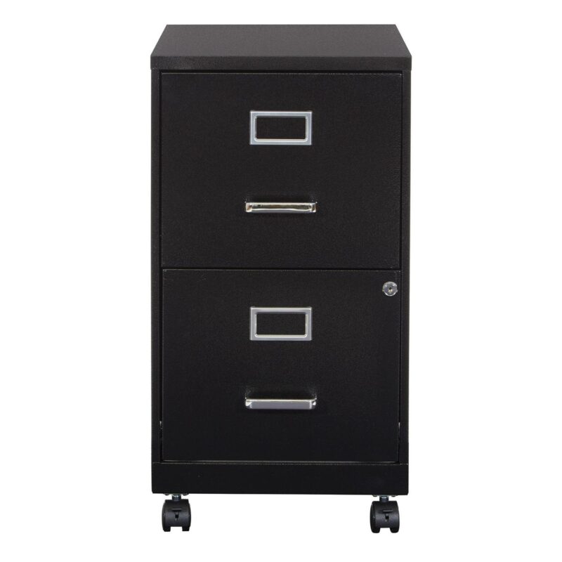 Office Star Products Metal Black 2 -Drawer 14.25-Inches File Cabinet - Image 3