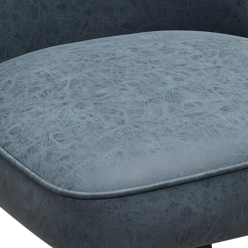 Office Star Products 2 Penton Casual Navy Faux leather Swivel Accent Chair - Image 6