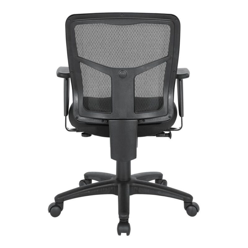 Office Star Products Pro-Line II Black Contemporary Adjustable Height Swivel Upholstered Manager Chair - Image 2