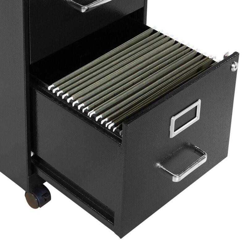 Office Star Products Metal Black 2 -Drawer 14.25-Inches File Cabinet - Image 7