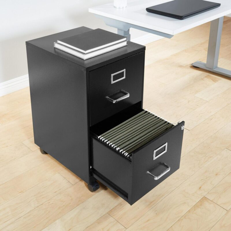Office Star Products Metal Black 2 -Drawer 14.25-Inches File Cabinet - Image 8