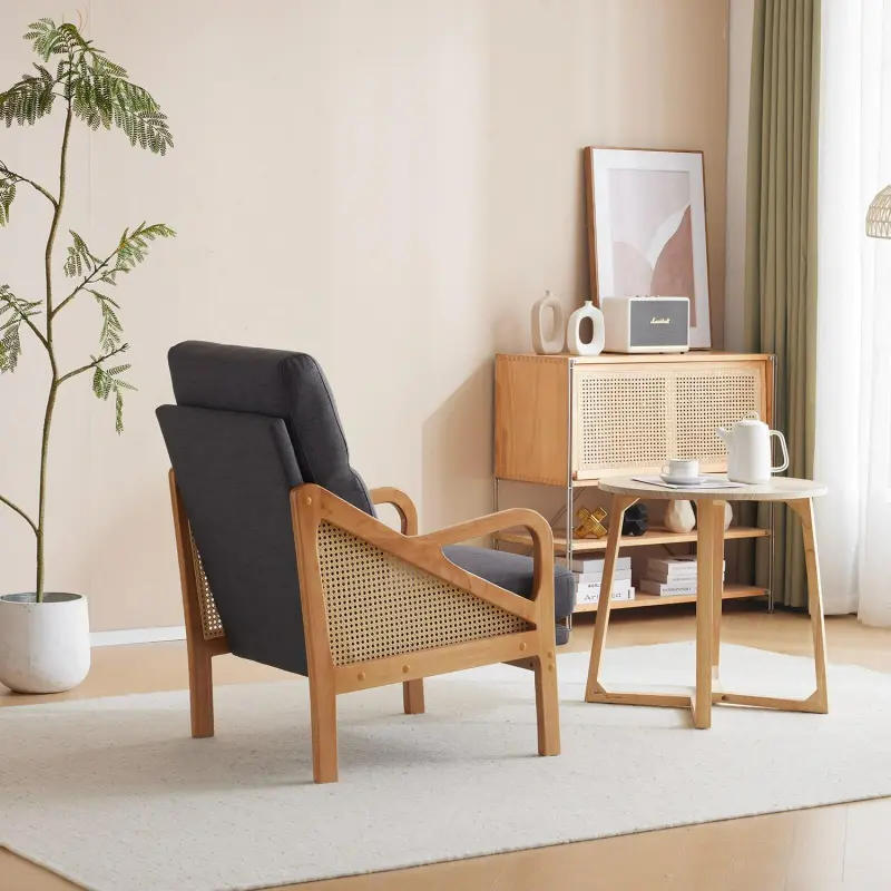 Outopee Casual Gray Accent Chair - Image 4