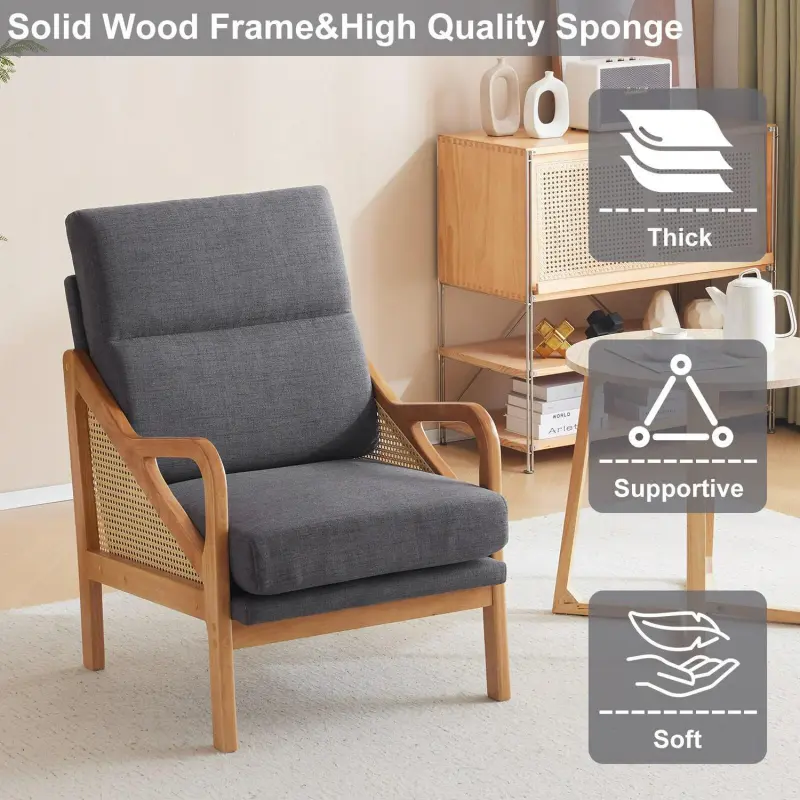 Outopee Casual Gray Accent Chair - Image 8