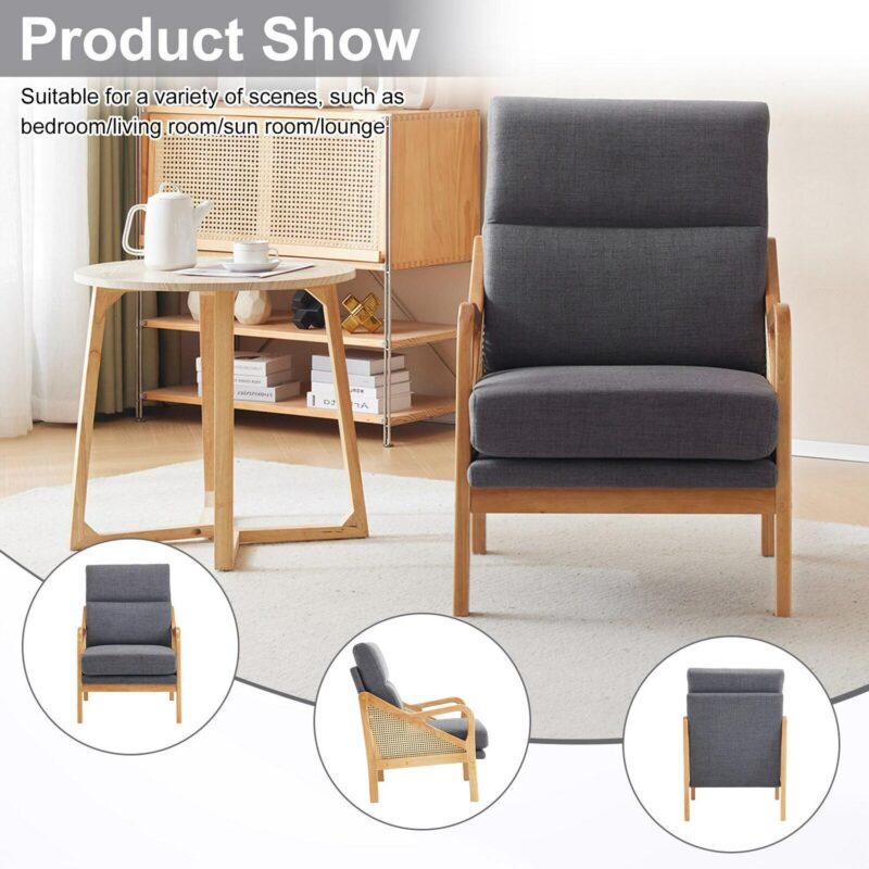 Outopee Casual Gray Accent Chair - Image 6