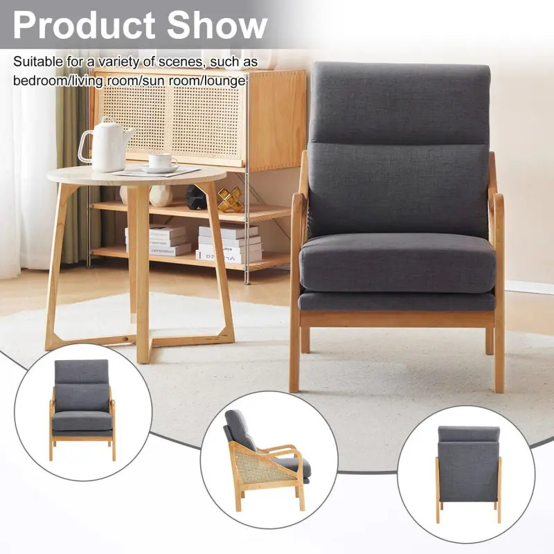 Outopee Casual Gray Accent Chair - Image 6