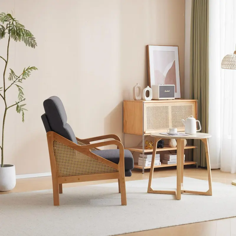 Outopee Casual Gray Accent Chair - Image 3