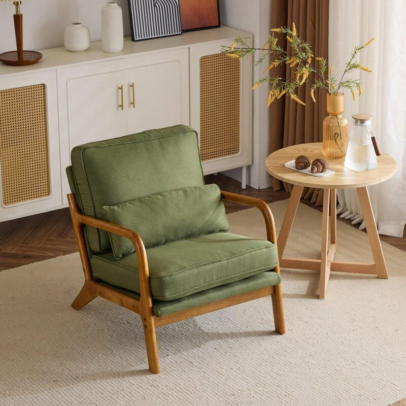 Outopee Casual Green Accent Chair - Image 3