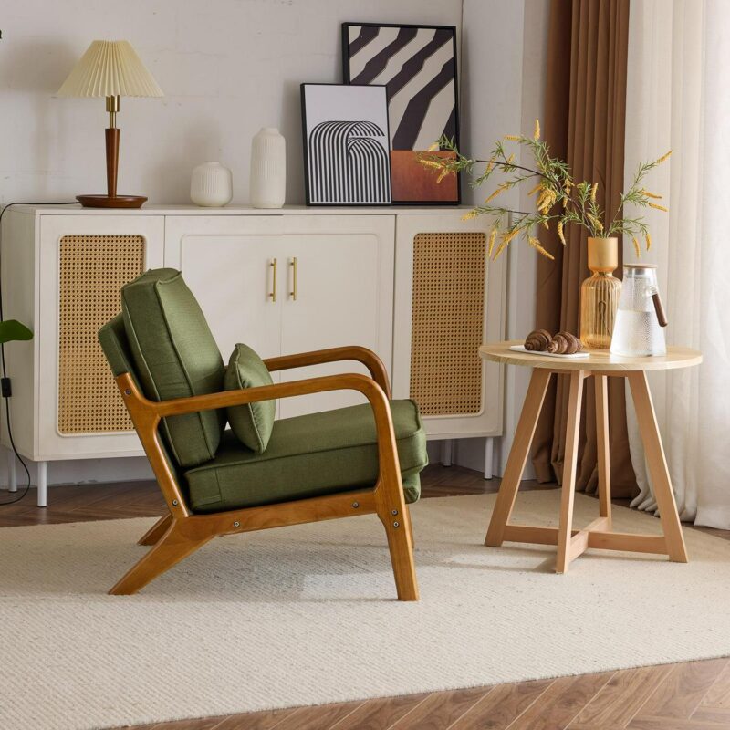 Outopee Casual Green Accent Chair - Image 5