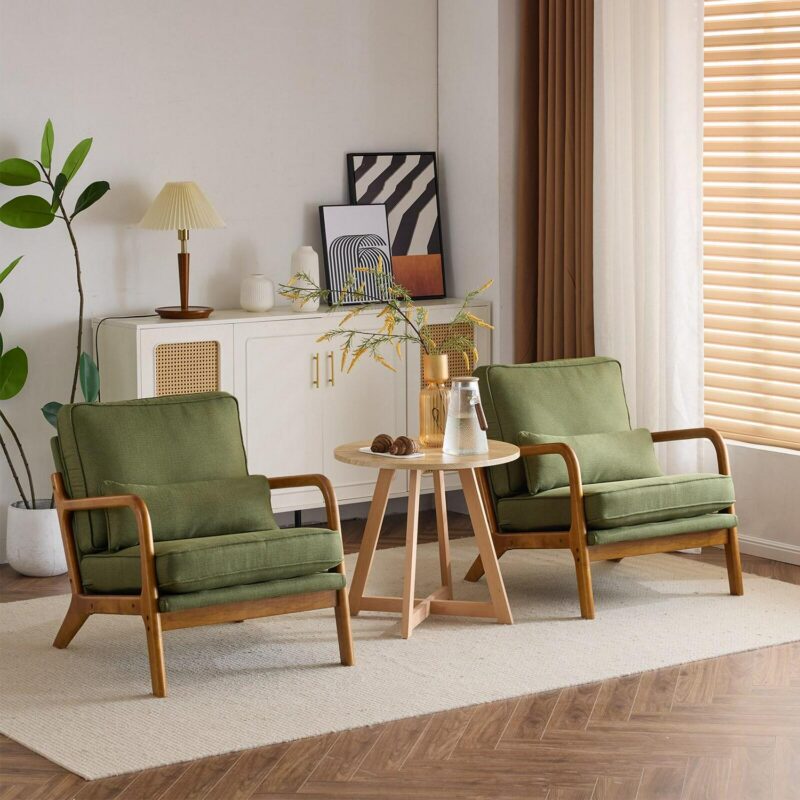 Outopee Casual Green Accent Chair - Image 7
