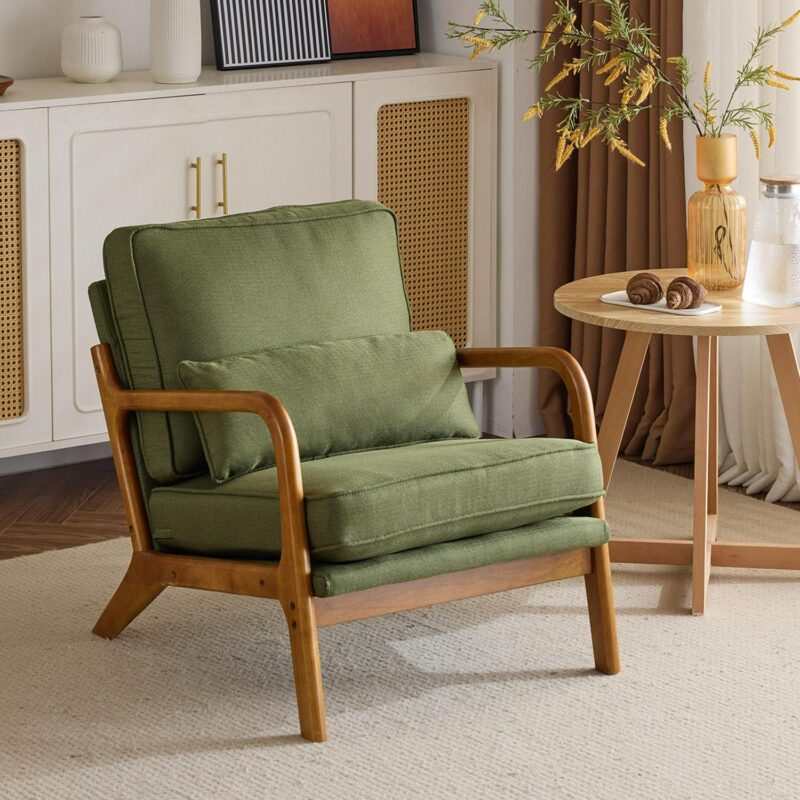 Outopee Casual Green Accent Chair