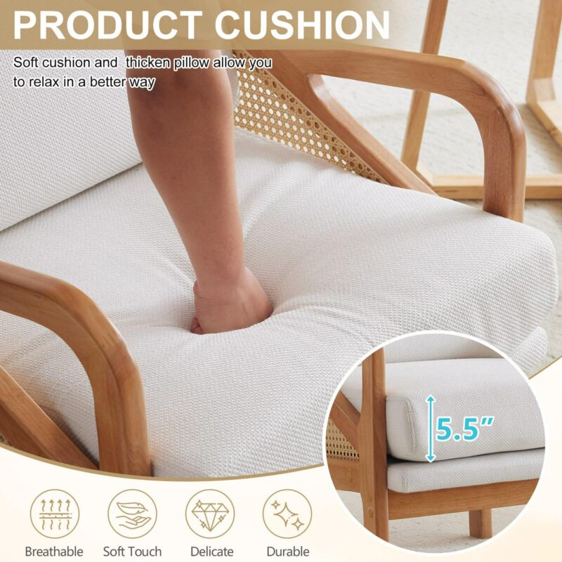Outopee Casual White Accent Chair - Image 9