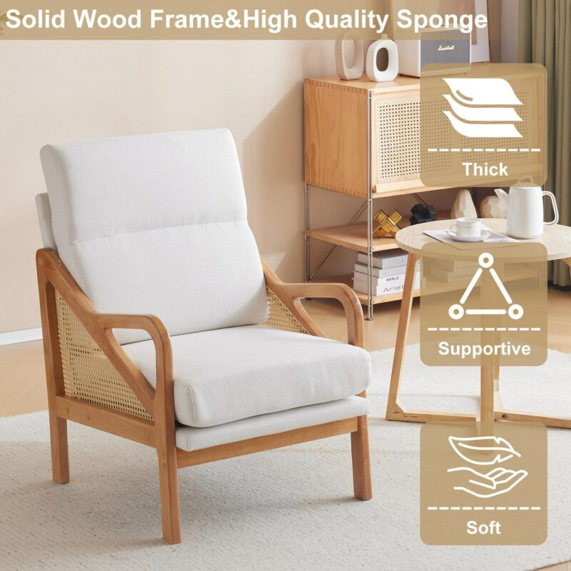 Outopee Casual White Accent Chair - Image 8