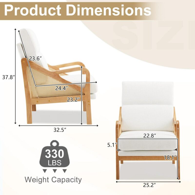 Outopee Casual White Accent Chair - Image 5