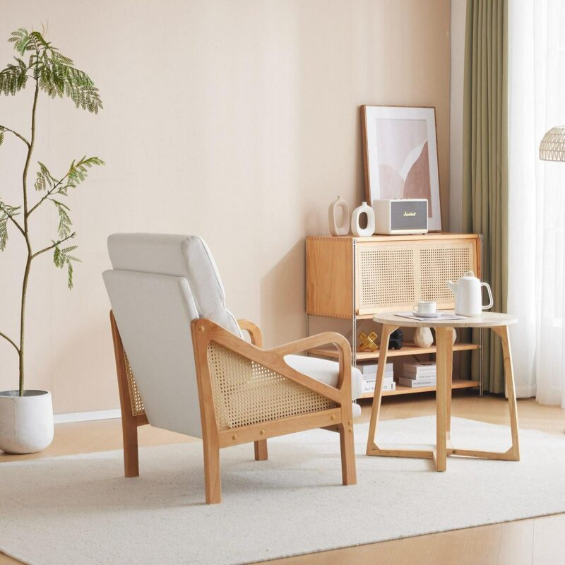 Outopee Casual White Accent Chair - Image 4