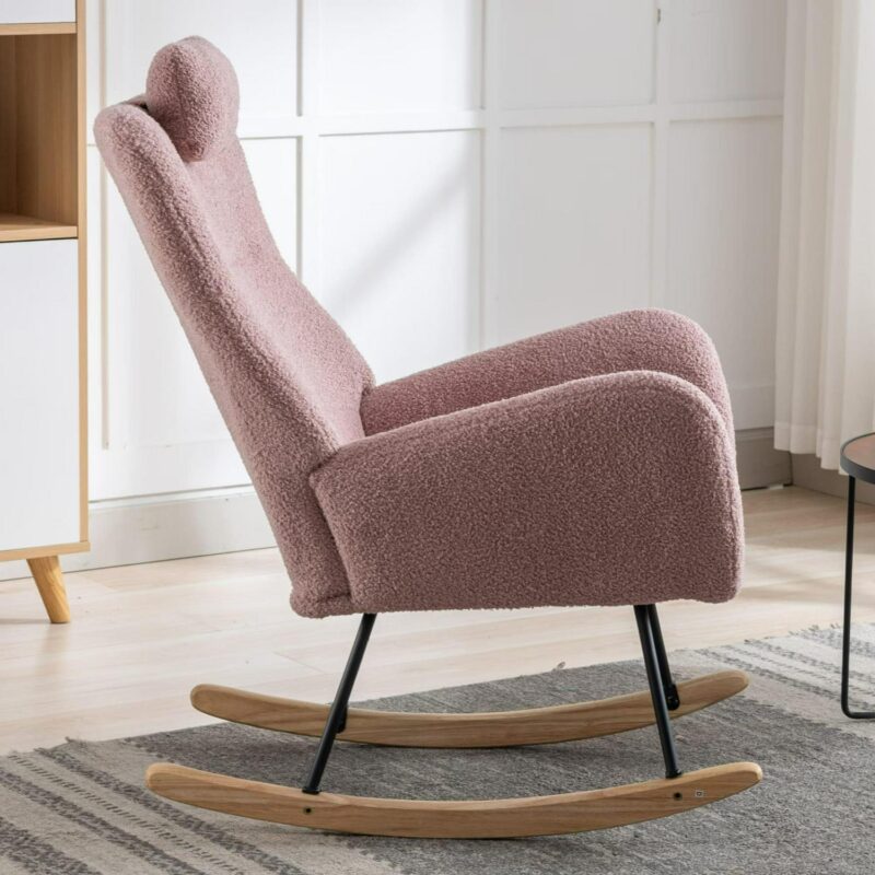 Poly furniture Modern Pink Rocking Chair - Image 3
