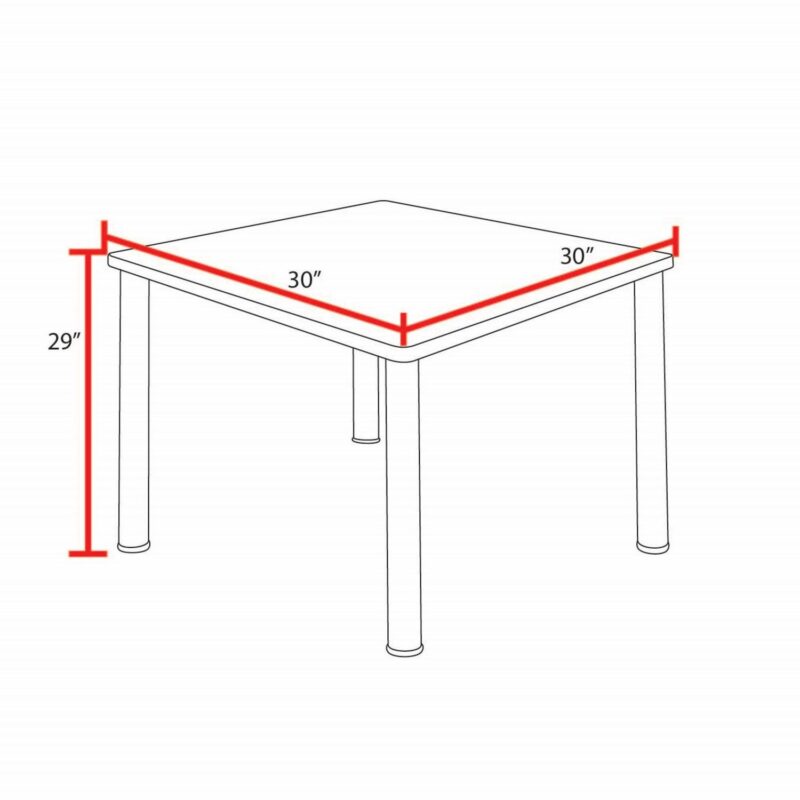 Regency Kee Gray 4 -Person Training table ( 30-in W x 29-in H ) - Image 8
