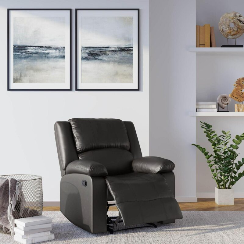 Relax A Lounger Java Faux leather Upholstered Recliner - Image 9