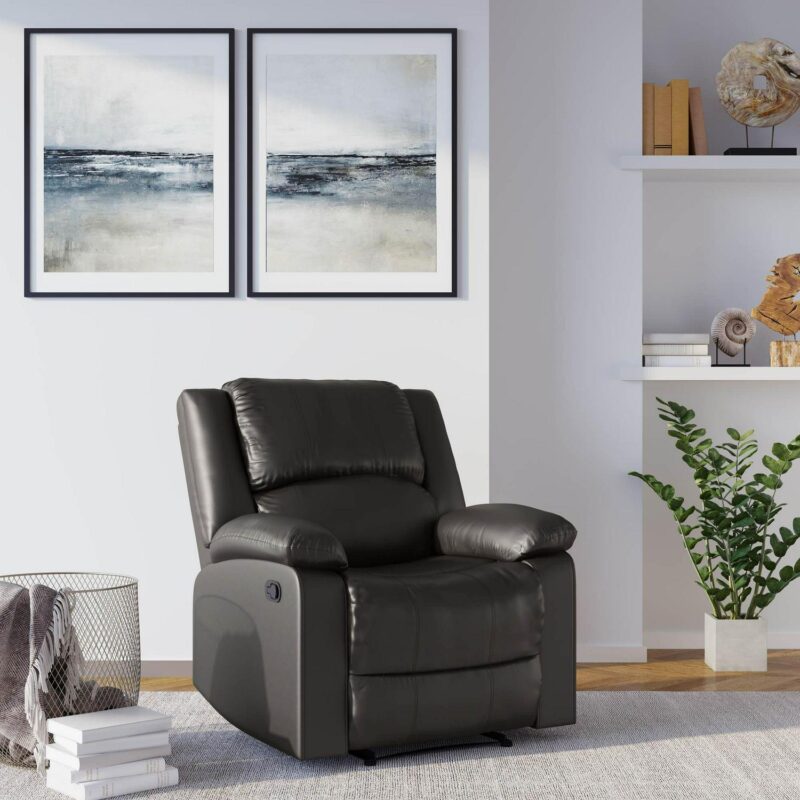 Relax A Lounger Java Faux leather Upholstered Recliner - Image 8