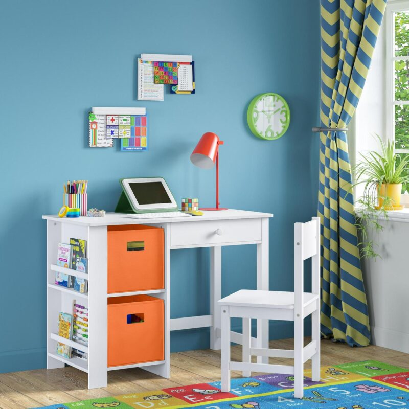 RiverRidge 35.5-Inches White Kids Writing desk with Chair