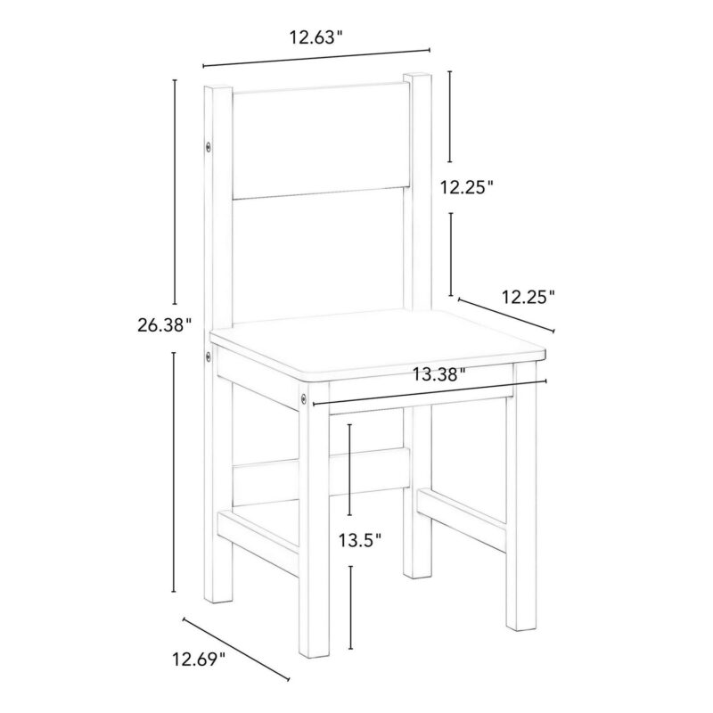 RiverRidge 35.5-Inches White Kids Writing desk with Chair - Image 6