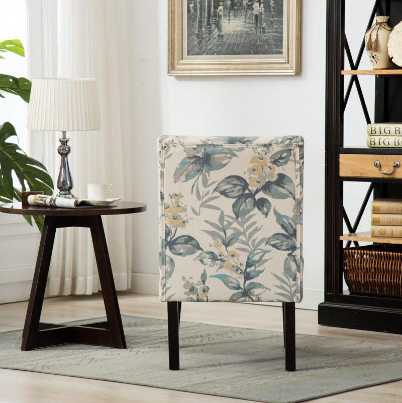 Roundhill Furniture Capa Modern Blue Woven Accent Chair - Image 5