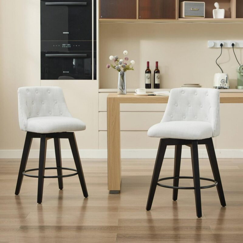 Runesay 2 Modern White Velvet Accent Chair - Image 5