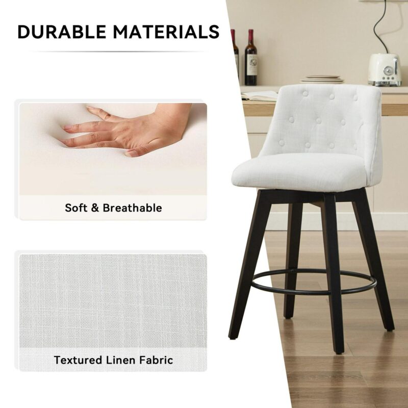 Runesay 2 Modern White Velvet Accent Chair - Image 2