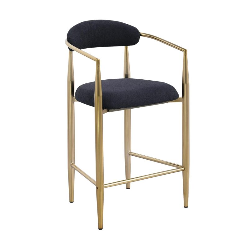 Runesay Modern Black and Gold Woven Club Chair