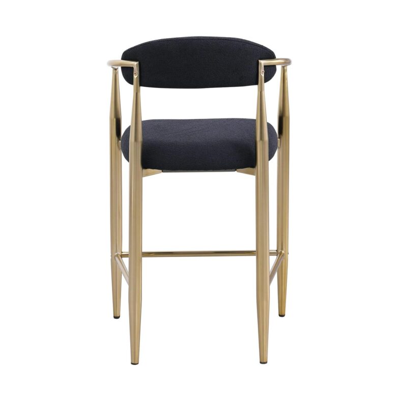 Runesay Modern Black and Gold Woven Club Chair - Image 3
