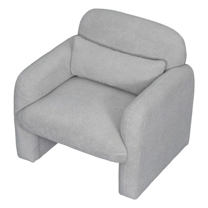 Runesay Modern Gray Velvet Accent Chair - Image 5