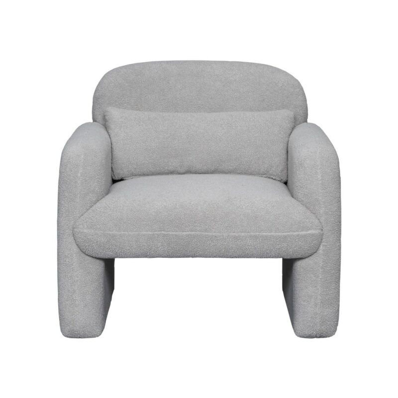 Runesay Modern Gray Velvet Accent Chair - Image 4