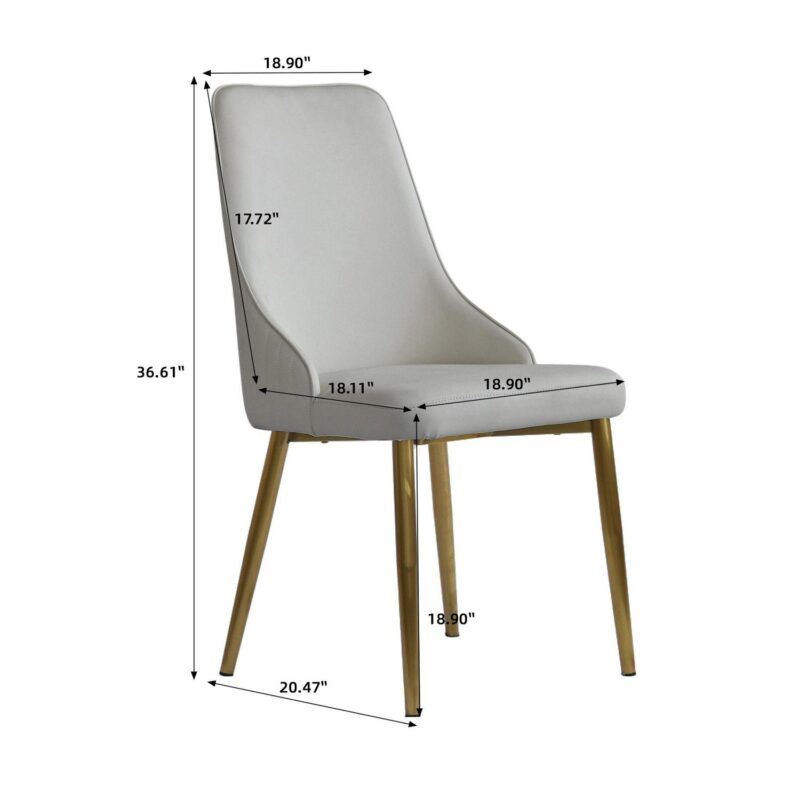 Runesay Modern Grey Accent Chair - Image 3