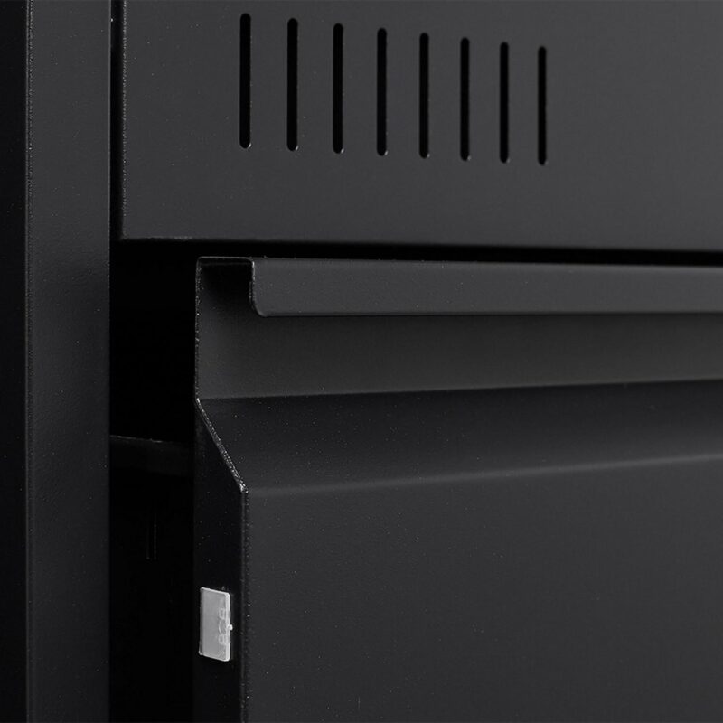 SINOFURN Black 3 -Drawer 23.6-in File Cabinet - Image 9