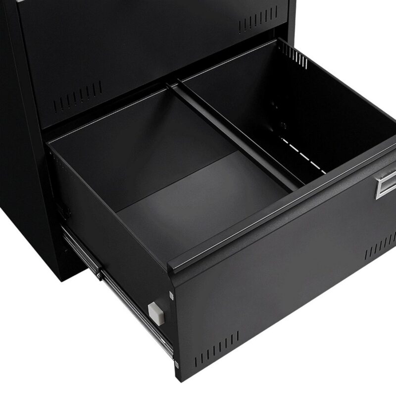 SINOFURN Black 3 -Drawer 23.6-in File Cabinet - Image 16