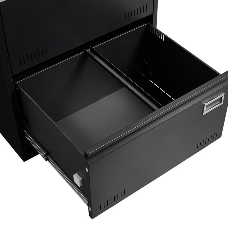 SINOFURN Black 3 -Drawer 23.6-in File Cabinet - Image 12