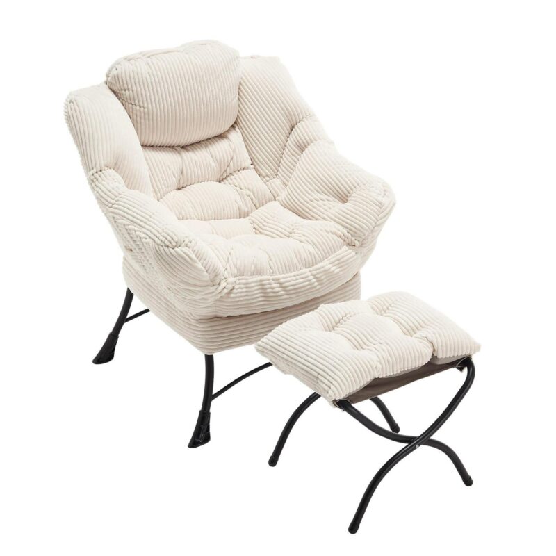 SINOFURN Casual Beige Accent Chair