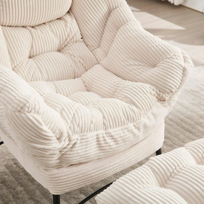 SINOFURN Casual Beige Accent Chair - Image 16