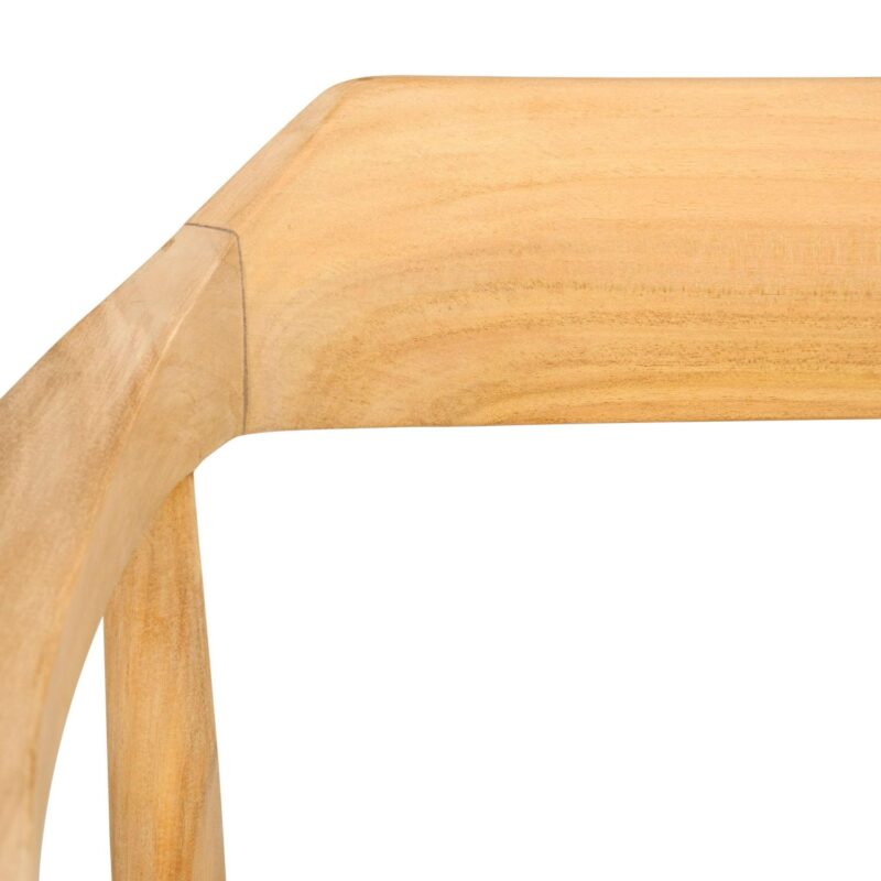 Safavieh Amycus Casual Natural/White Leather Accent Chair - Image 4
