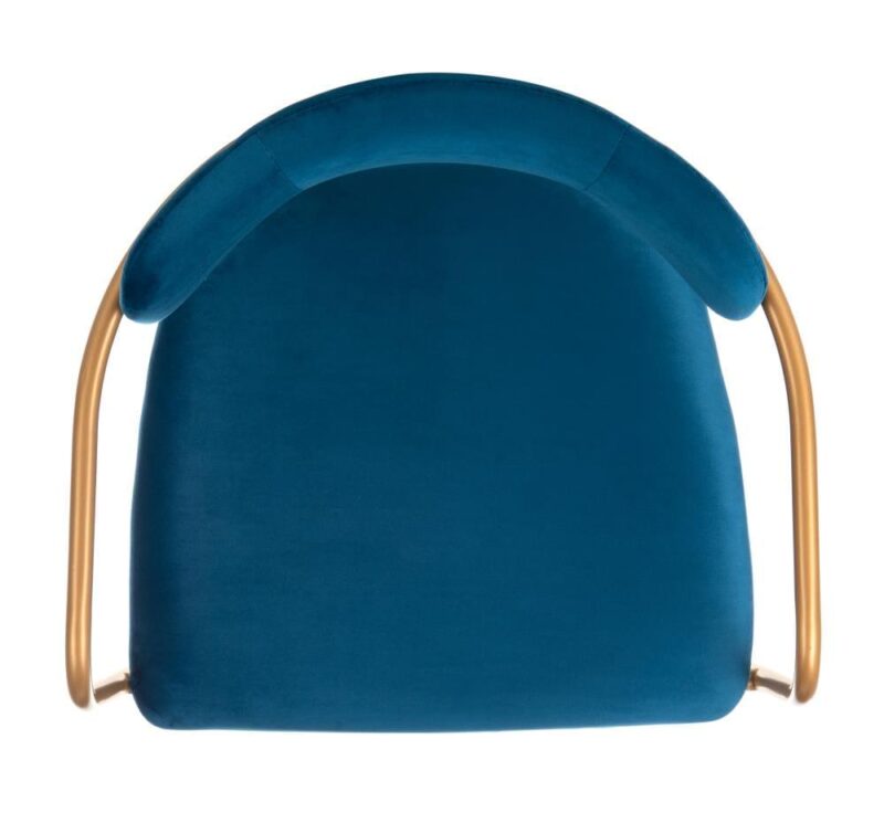 Safavieh Camille Modern Navy/Gold Velvet Accent Chair - Image 8