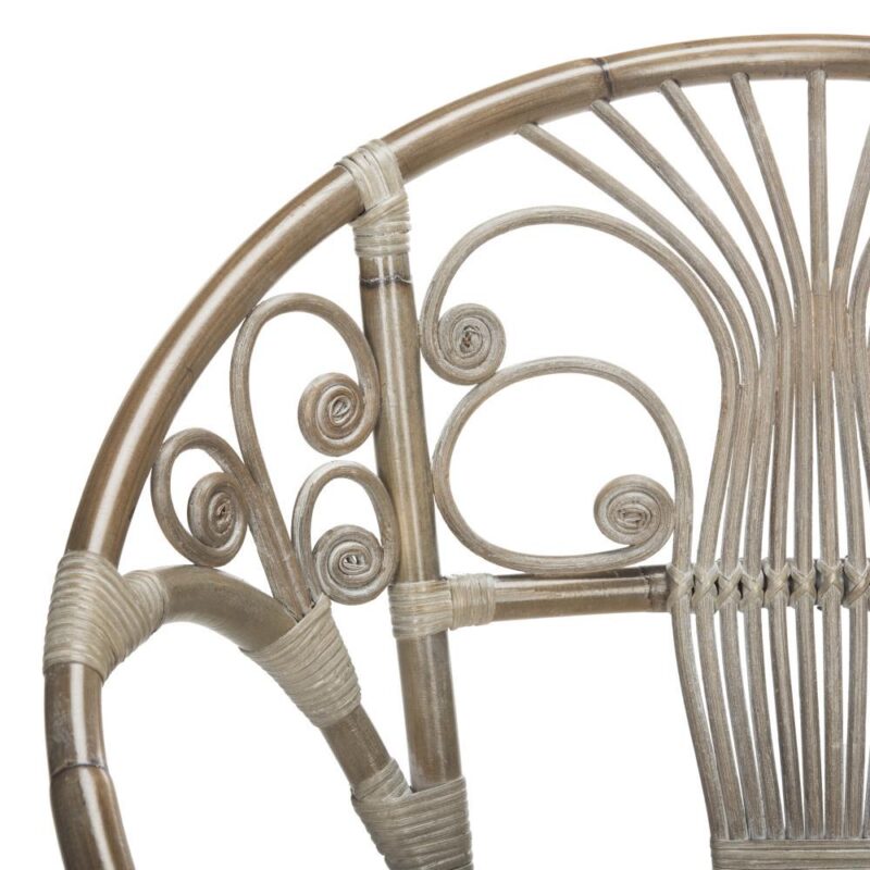 Safavieh Carlson Coastal Brown/White Accent Chair - Image 7