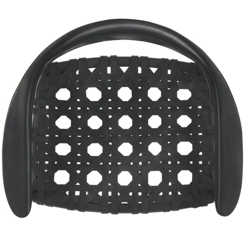 Safavieh Casual Black Leather Accent Chair - Image 10