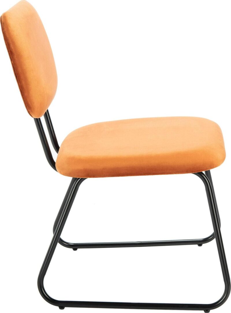 Safavieh Chavelle Modern Sienna/Black Velvet Accent Chair - Image 5