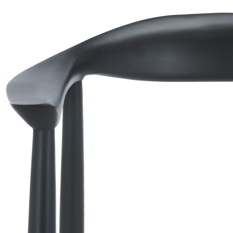 Safavieh Coastal White/Black Leather Accent Chair - Image 9