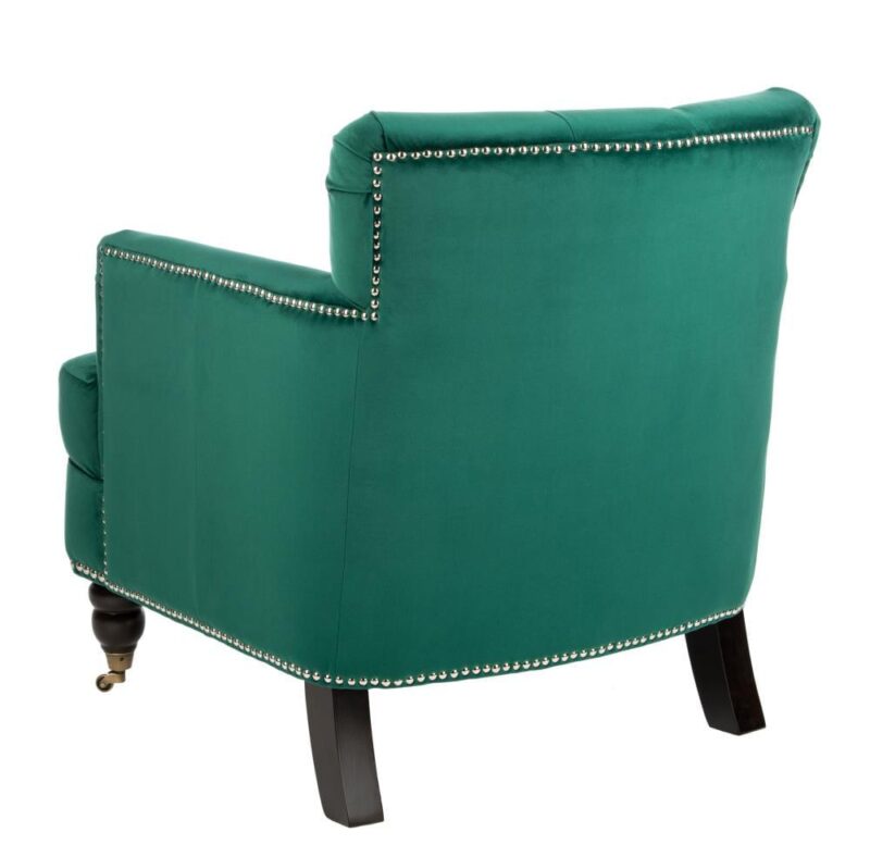Safavieh Colin Modern Emerald/Espresso Club Chair - Image 6