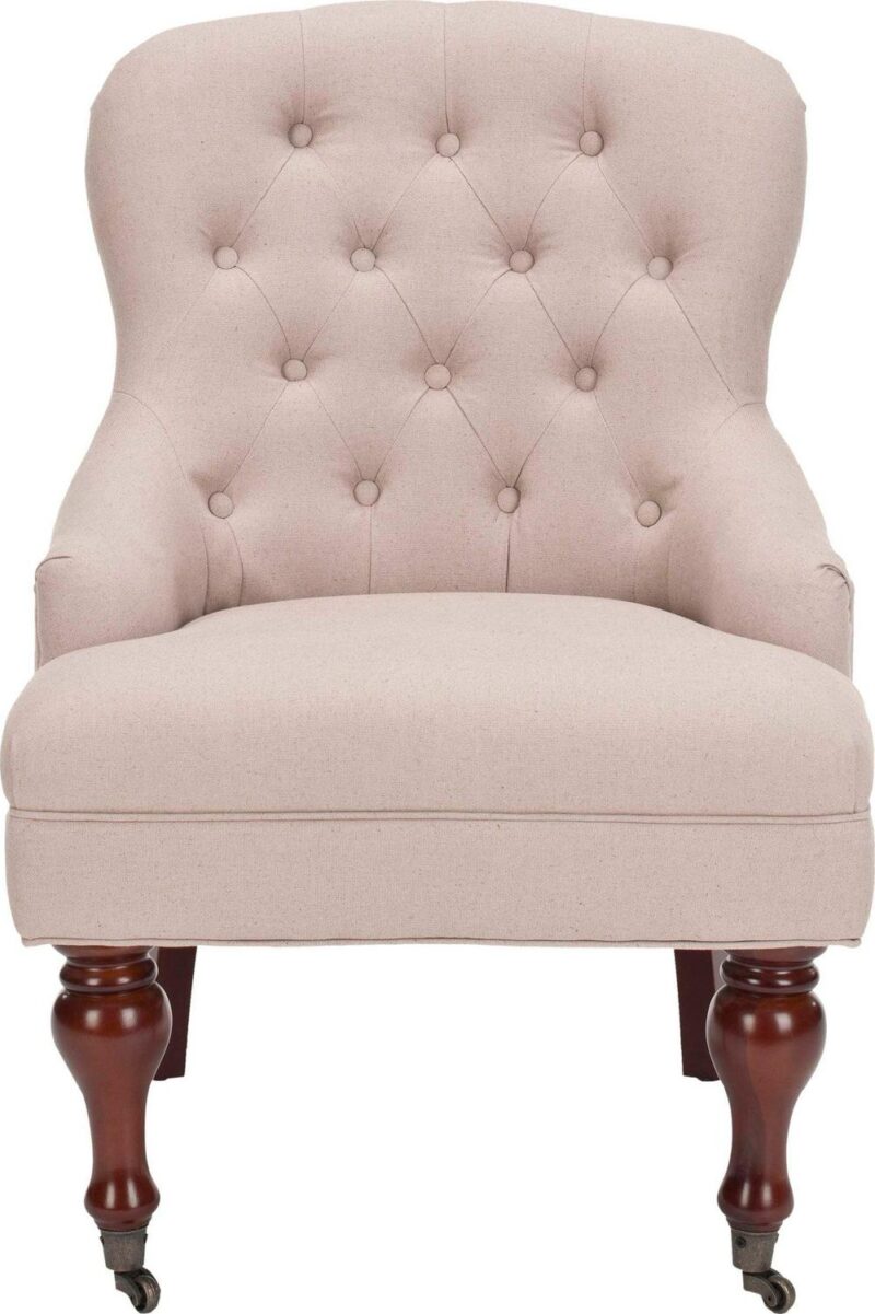 Safavieh Falcon Modern Taupe Linen Accent Chair