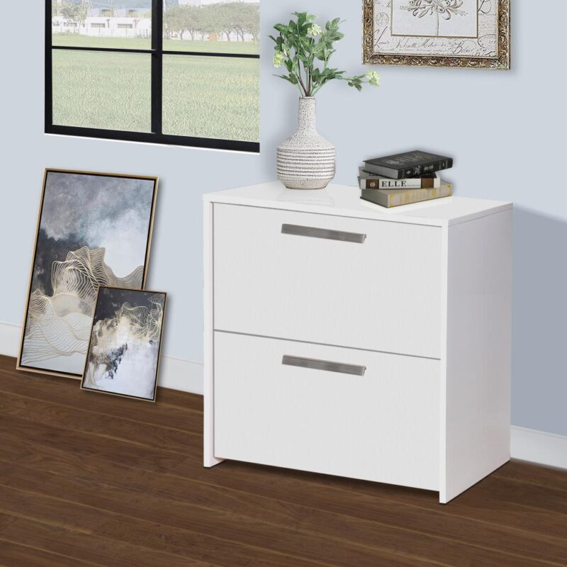 Saint Birch Miami White 2 -Drawer 31-Inches File Cabinet