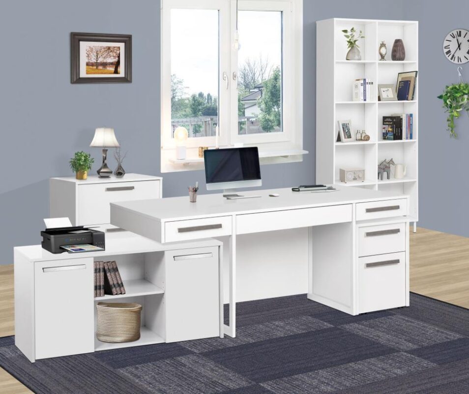 Saint Birch Miami White 2 -Drawer 31-Inches File Cabinet - Image 4