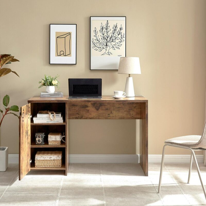 Siavonce 47.25-in Brown Modern/Contemporary Computer desk Hutch Included - Image 2